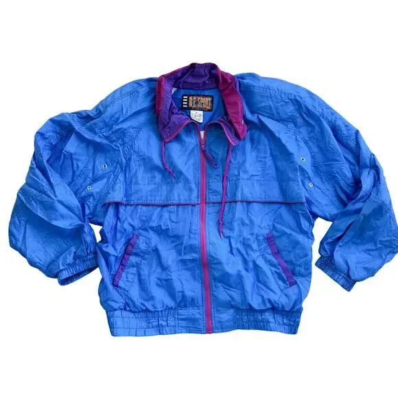 Vtg 1980s R.E. Sport Rivers Edge Jacket Colorblock Size Large - Picture 1 of 10